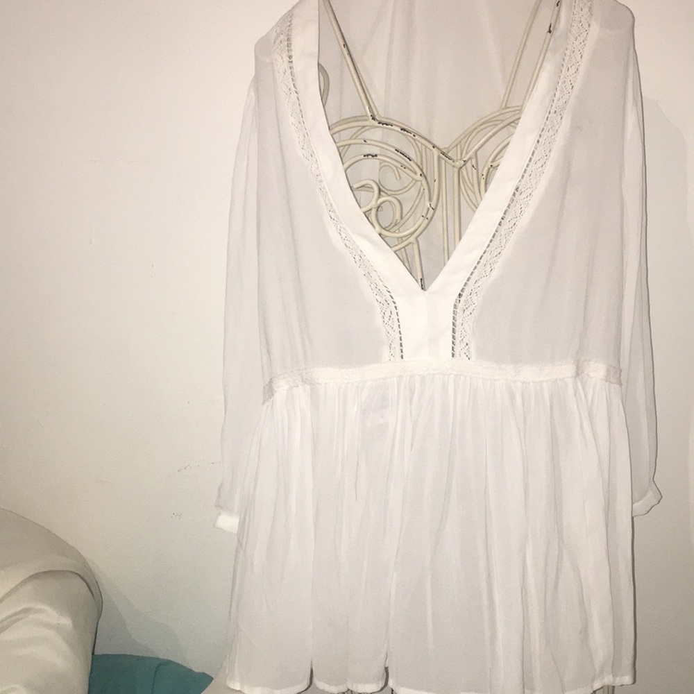 Sheer white shirt
